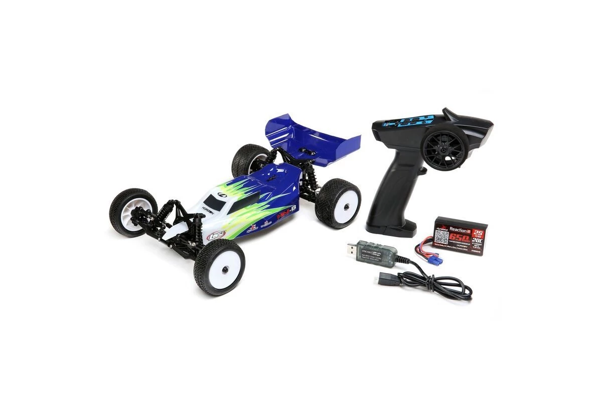 LOS01016T1 | Losi 1/16 Mini B 2.0 Electric 2WD Off Road RTR RC Buggy - Blue 9 LOS01016T1 | Losi 1/16 Mini B 2.0 Electric 2WD Off Road RTR RC Buggy - Blue - Image 9