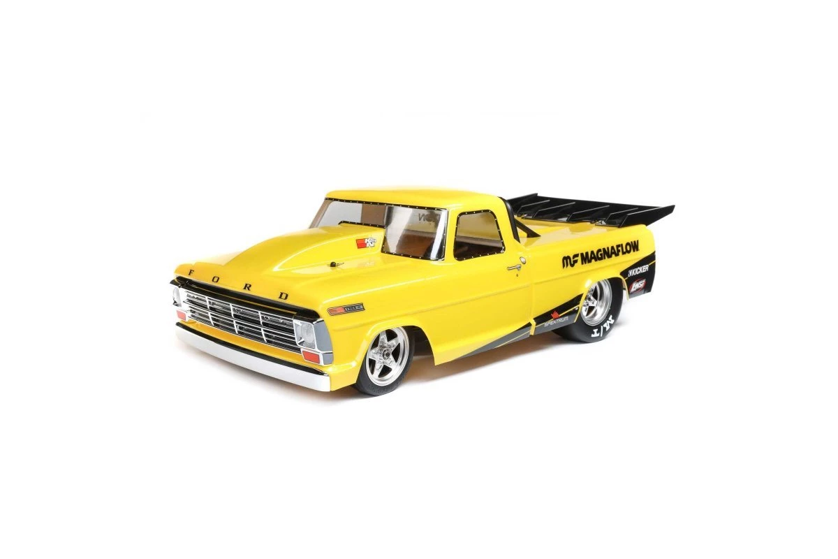 LOS03045T1 | Losi 1/10 1968 Ford F100 22S No Prep 2WD Electric Brushless RTR RC Drag Car - Magnaflow 1 LOS03045T1 | Losi 1/10 1968 Ford F100 22S No Prep 2WD Electric Brushless RTR RC Drag Car - Magnaflow