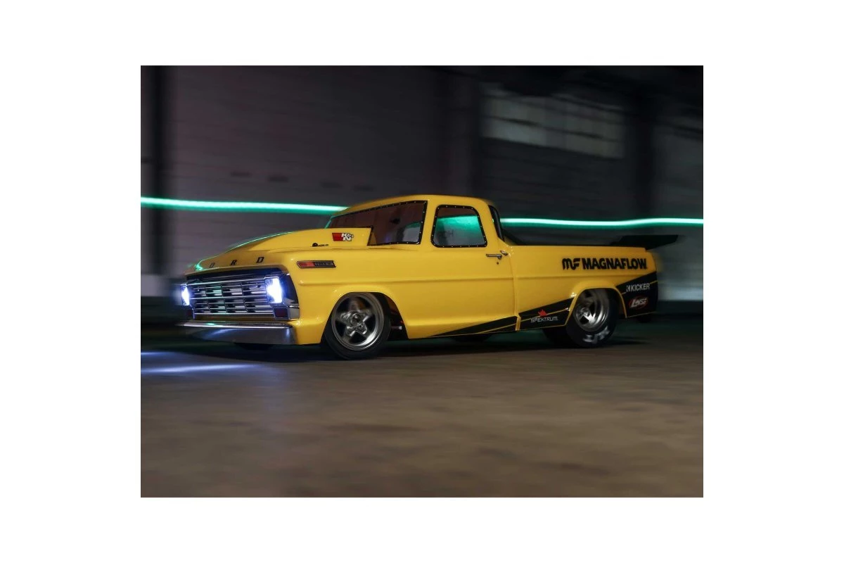 LOS03045T1 | Losi 1/10 1968 Ford F100 22S No Prep 2WD Electric Brushless RTR RC Drag Car - Magnaflow 2 LOS03045T1 | Losi 1/10 1968 Ford F100 22S No Prep 2WD Electric Brushless RTR RC Drag Car - Magnaflow - Image 2