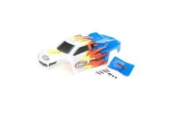 LOS210014 | Losi Mini-T 2.0 Blue & White Painted Body Shell W/ Wing & Hardware