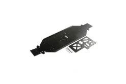 LOS251090 | Losi Black 4mm Aluminium DBXL-E 2.0 Chassis W/ Brace