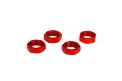 LOS252013 | Losi 18mm (24mm Hex) Red Aluminium Serrated Wheel Nuts 4Pcs