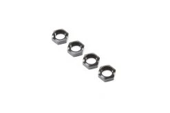 LOS252078 | Losi Black Aluminium Super Baja Rey Serrated Wheel Nuts 4Pcs