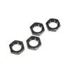 LOS252098 | Losi 18mm (25mm Hex) Black Aluminium Serrated Wheel Nuts 4Pcs