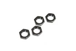 LOS252098 | Losi 18mm (25mm Hex) Black Aluminium Serrated Wheel Nuts 4Pcs