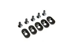 LOS252099 | Losi 5IVE-T 2.0 Black Engine Mount Inserts & Screws (18T) 5pcs