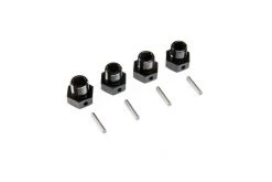 LOS252129 | Losi Black Aluminium 17mm Wheel Hexes 4Pcs W/ Pins
