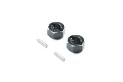 LOS312004 | Losi Mini T Black Aluminium Rear Axle Wheel Hexes 2Pcs