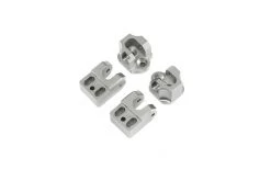 LOS334003 | Losi Grey Aluminium Upper/Lower Bulkhead Track Rod Mount Set For 1/10 Baja Rey