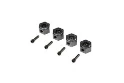 LOS343200 | Losi Gunmetal Aluminium 12mm Wheel Hexes 4Pcs W/ Pins