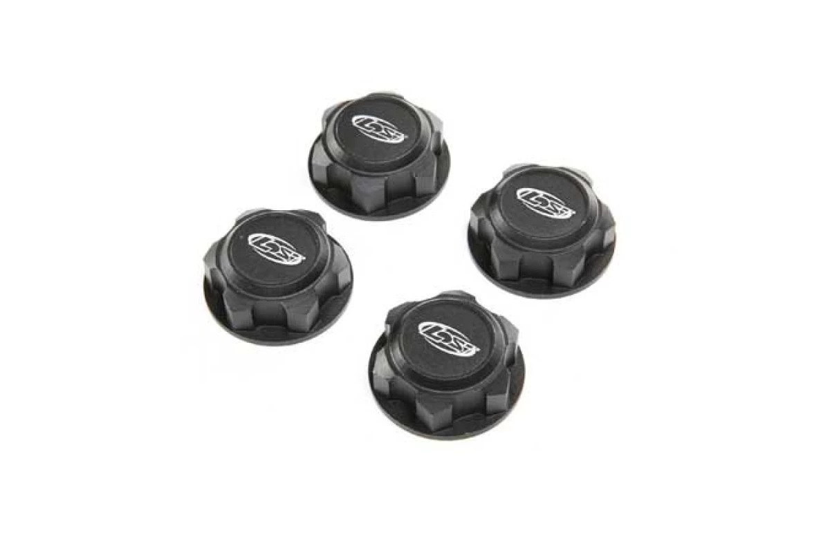 LOS352009 | Losi DBXL-E 2.0 Black Aluminium 18mm (24mm Hex) Serrated Wheel Nuts 4Pcs 1 LOS352009 | Losi DBXL-E 2.0 Black Aluminium 18mm (24mm Hex) Serrated Wheel Nuts 4Pcs