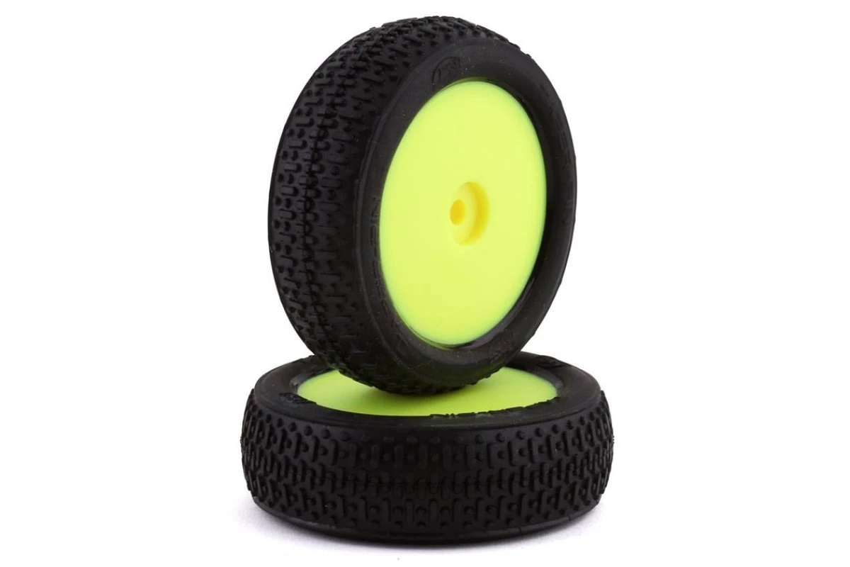 LOS41015 | Losi 1.6" Mini-B 2.0 Front Taper Pin Off Road Tyres On Yellow Rims - Glued Wheels 2Pcs 1 LOS41015 | Losi 1.6" Mini-B 2.0 Front Taper Pin Off Road Tyres On Yellow Rims - Glued Wheels 2Pcs