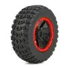 LOS45004 | Losi 4.7/5.5" DBXL Off Road Tyres On Black/Red Rims - Beadlocked Wheels 2Pcs