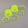 LOS45024 | Losi 4.7/5.5" 5IVE-T 2.0 Flo Yellow Rims & Beadlock Set 2Pcs