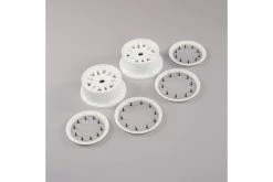 LOS45026 | Losi 4.7/5.5" 5IVE-T 2.0 White Rims & Beadlock Set 2Pcs