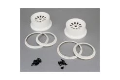 LOSB7033 | Losi 4.7/5.5" 5IVE-T White Rims & Beadlock Set 2Pcs